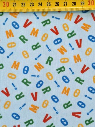 Letters lichtblauw